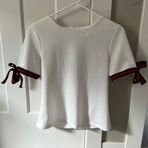 White blouse with sleeve detail